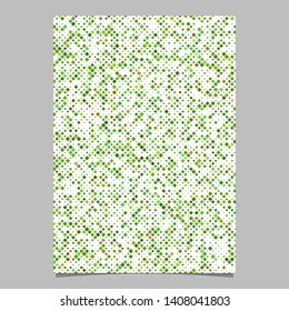 Green abstract diagonal square pattern background poster template - vector graphic