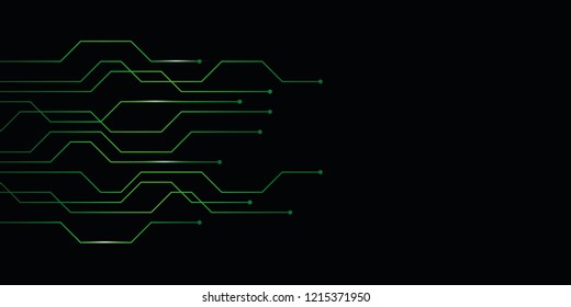 green abstract digital technology circuit board background vector illustration EPS10