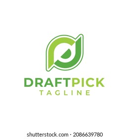 Green Abstract Draft Pick Logo