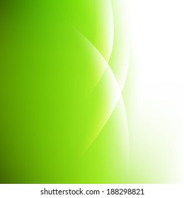 Green Abstract Eco Background, With Gradient Mesh, Vector Illustration