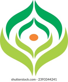 green abstract ecology vector logo