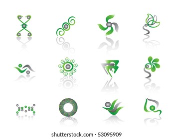 Green Abstract Element