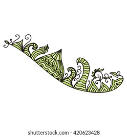 Green abstract element for design 