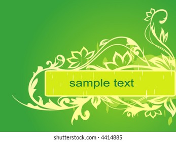 green abstract floral background