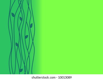 Green abstract floral background. Vector illustration