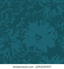 Green Abstract Floral seamless pattern design for fashion textiles, graphics, backgrounds and crafts