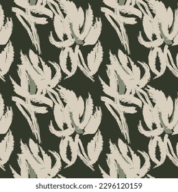 Green Abstract Floral seamless pattern design for fashion textiles, graphics, backgrounds and crafts
