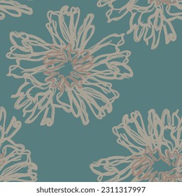 Green Abstract Floral seamless pattern design for fashion textiles, graphics, backgrounds and crafts