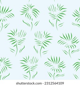 Resumen verde Diseño de patrones sin costura floral para textiles de moda, gráficos, fondos y artesanías