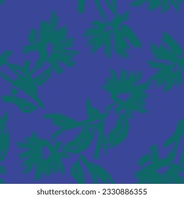 Green Abstract Floral seamless pattern design for fashion textiles, graphics, backgrounds and crafts