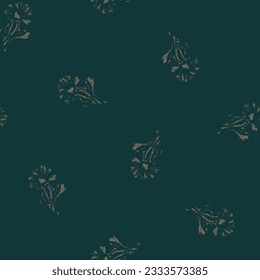 Green Abstract Floral seamless pattern design for fashion textiles, graphics, backgrounds and crafts