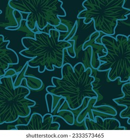 Resumen verde Diseño de patrones sin costura floral para textiles de moda, gráficos, fondos y artesanías