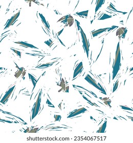 Green Abstract Floral seamless pattern design for fashion textiles, graphics, backgrounds and crafts