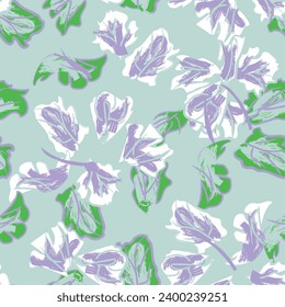 Green Abstract Floral seamless pattern design for fashion textiles, graphics, backgrounds and crafts