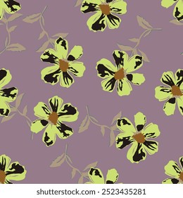 Green Abstract Floral seamless pattern design for fashion textiles, graphics, backgrounds and crafts