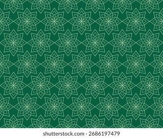 Green Abstract Flower Pattern Background