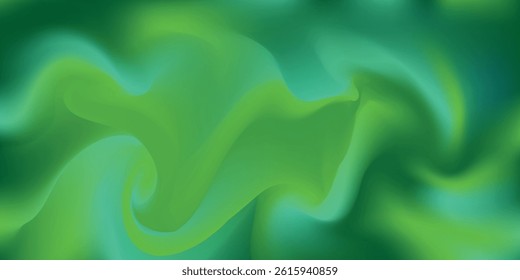 Green Abstract Fluid Background Texture - Modern Swirl Gradient Design for Posters, Banners, and Digital Art