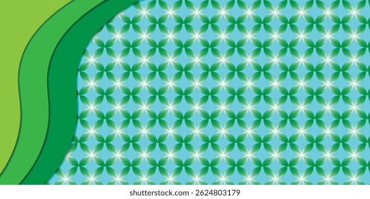 green abstract geometric background for banner