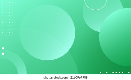 Green abstract geometric background. Geometric background with circle shape. Minimal geometric background. Gradient shapes composition. Fluid gradient shapes composition. Eps10 vector

