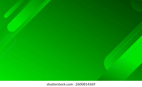 Green abstract geometric background. Dynamic sound wave. Design element. Vector illustration