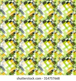 Green abstract geometric background seamless vector pattern
