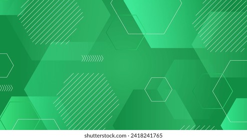 Diseño de vectores de fondo geométrico abstracto verde en eps 10