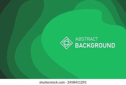 Green, abstract, geometric background in vector.