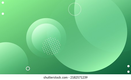 Grüne abstrakte Geometrische Circle-Form.  Moderner abstrakter Hintergrund mit geometrischen Formen und Linien. EPS10-Vektorgrafik
