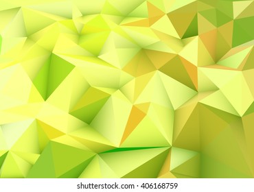 Green abstract geometric, low poly style vector illustration graphic background