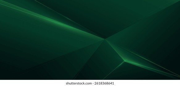 Green abstract geometric luxury background vector