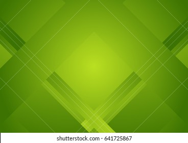 Green abstract geometric minimal background. Vector tech design