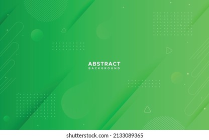 Green Abstract geometric modern background template design