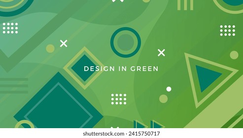 Green abstract geometric poly background vector design in eps 10