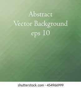 Green abstract geometric style background with soft color tones. Vector illustration