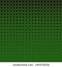 Green abstract geometrical halftone circle pattern background - vector graphic design from dots