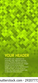 Green abstract glowing light background.Graphic pattern for design website or flyer, presentation template, brochure layout page, cover book or magazine, advertising booklet