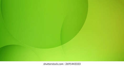 Green Abstract Gradient Background — Modern Eco Design with Soft Shapes