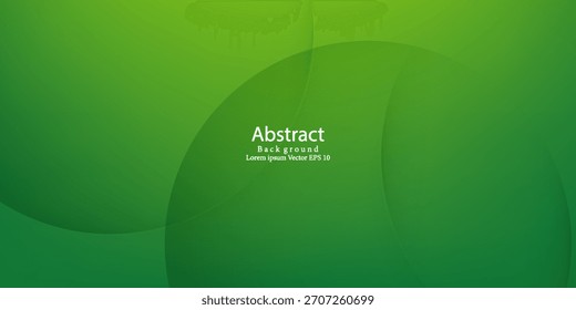 Fondo degradado Abstractas verde con Formas de círculo superpuestas modernas