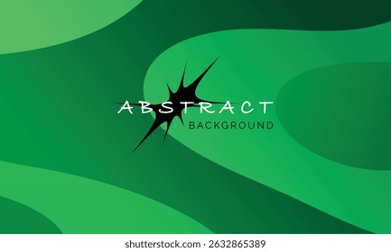 Green Abstract Gradient Background Vector – Modern Fluid Shape Design