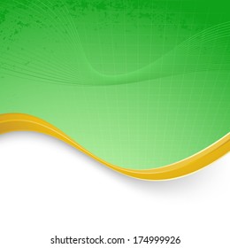 Green abstract grunge background template. Vector illustration