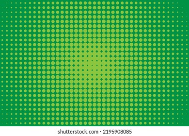 Fondo del patrón de medio tono del resumen verde. Ilustración vectorial plana