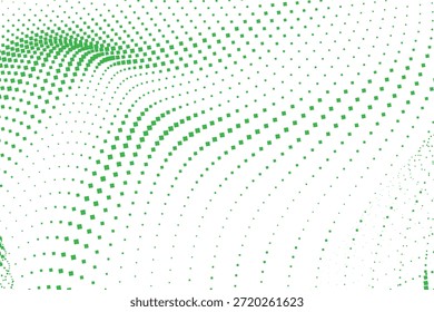 Green Abstract Halftone Square Gradient Vector Background for Eco Branding and Digital Media, used in presentations, websites