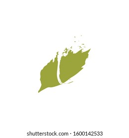 Green Abstract Hand Drawn Brush  Letter L logo icon vector design concept.