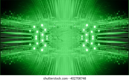 green abstract hi speed internet technology background illustration. eye scan virus computer. vector