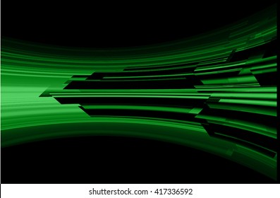 green abstract hi speed internet technology background illustration. eye scan virus computer. motion move.