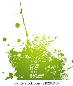 Green abstract illustration. Vector