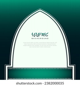 Diseño de fondo islámico abstracto verde