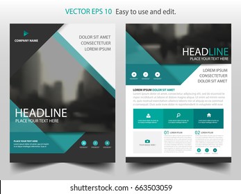 Green abstract label Brochure design template vector. Business Flyers infographic magazine poster.Abstract layout template ,Book Cover presentation portfolio.