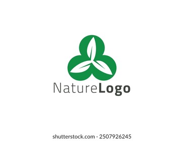 Designvorlage für das abstrakte grüne Blatt-Logo