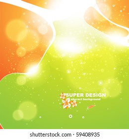 green abstract light background. Vector illustration